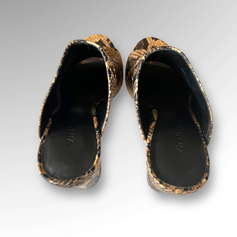Vince Heath Cross Strap Snake Leather Mule. - Picture 4 of 6